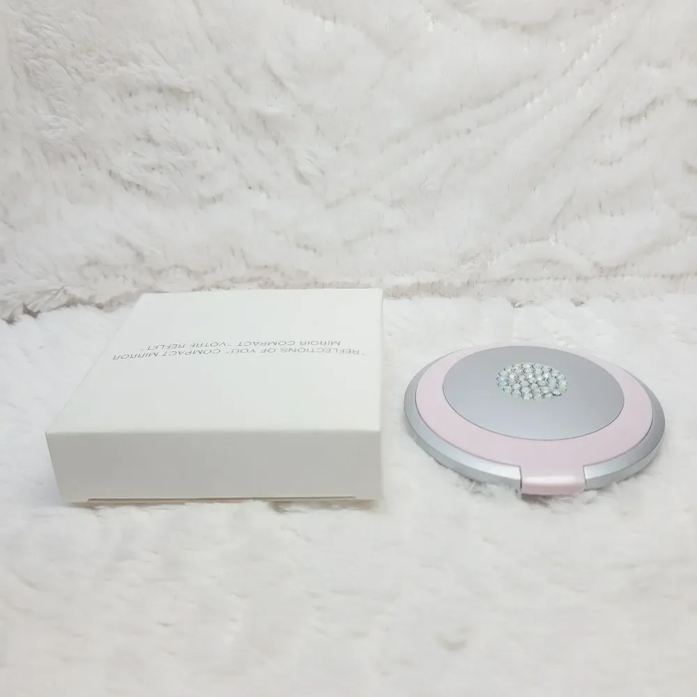 Vtg Avon 2005 Reflections Of You Double Compact Pink Mirror 3 Inch Jeweled New